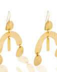 Zamani Small Loop Earrings: delicate, empowering brass loops for effortless charm and everyday grace-top view