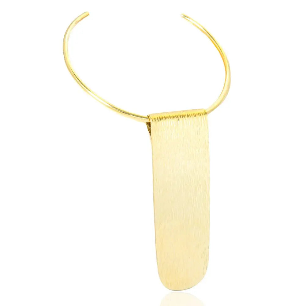 Zaneesha Brass Choker: empowering and captivating brass necklace, bold design, perfect for statement jewelry lovers. Handcrafted for unique style-front view
