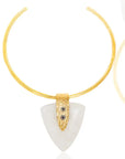 Zanele Quartz Choker: Inspirational strength, quartz accents, adjustable design, perfect for day-to-night elegance-front view