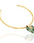 Zanele Unakite Choker Necklace: earthy gemstone brass jewelry, handcrafted charm, daily elegance, artisan-crafted, natural beauty, emotional connection, timeless accessory-side view