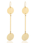 Zashaina Circular Earrings: Inspirational brass hoops, symbolic strength, versatile charm, perfect gift, crafted precision, emotional connection, everyday luxury-wide angle view