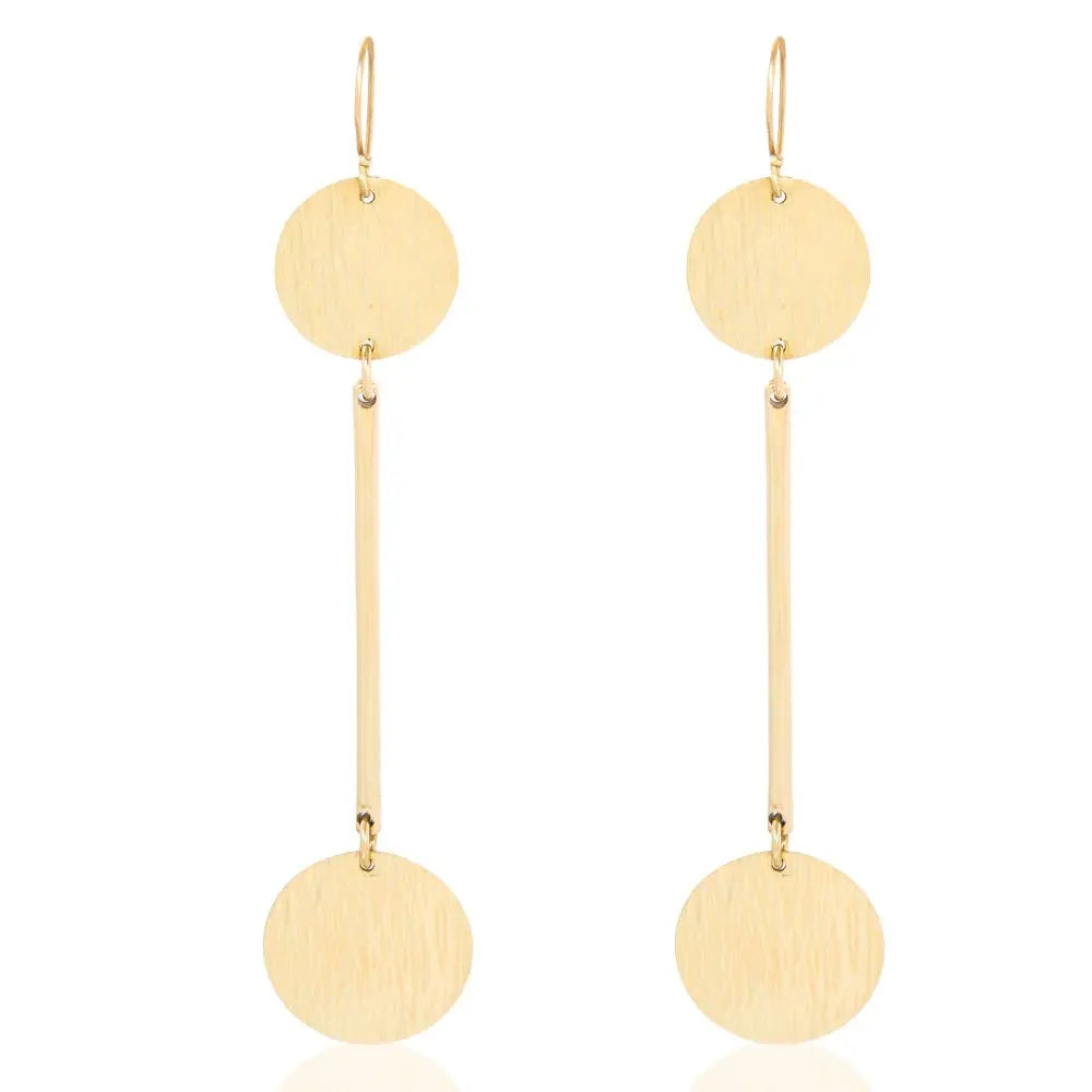 Zashaina Circular Earrings: Inspirational brass hoops, symbolic strength, versatile charm, perfect gift, crafted precision, emotional connection, everyday luxury-overhead view