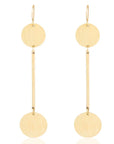 Zashaina Circular Earrings: Inspirational brass hoops, symbolic strength, versatile charm, perfect gift, crafted precision, emotional connection, everyday luxury-overhead view