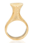 Zetu Brass Ring: Symbol of strength, belief, and resilience. Durable brass, bold design, perfect for meaningful, standout style-top view