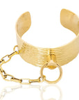 Ziad Bracelet: Symbol of strength, belief, and resilience. Handmade recycled brass jewelry, blending tradition with contemporary charm. Perfect for women seeking meaningful, stylish accessories-front view