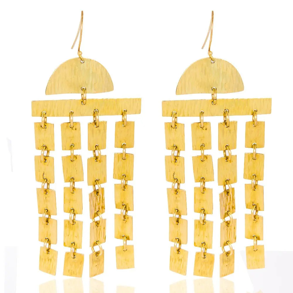 Ziwa Small Hoop Earrings: delicate, versatile brass hoops for effortless charm, perfect for gifting or everyday joy. Lightweight, durable, and crafted with care-close up view