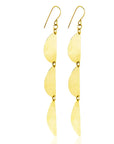Zorina Hook Earrings: Lightweight brass design, blending tradition with modern charm. Ethical, heartfelt, and unforgettable for gifting or daily wear-over head view