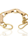 ZUBERI-BRASS-BRACELET modern chunky bracelet evoking courage and bold self-expression-side view