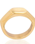 Zuhura Ring: Recycled brass, empowering design, unforgettable charm, perfect for expressive style. Versatile, eye-catching, and meaningful jewelry piece-front view