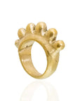 Zeke Ring: Symbolic strength, cultural charm, durable brass jewelry for men and women, perfect gift for fashion lovers-diagonal view