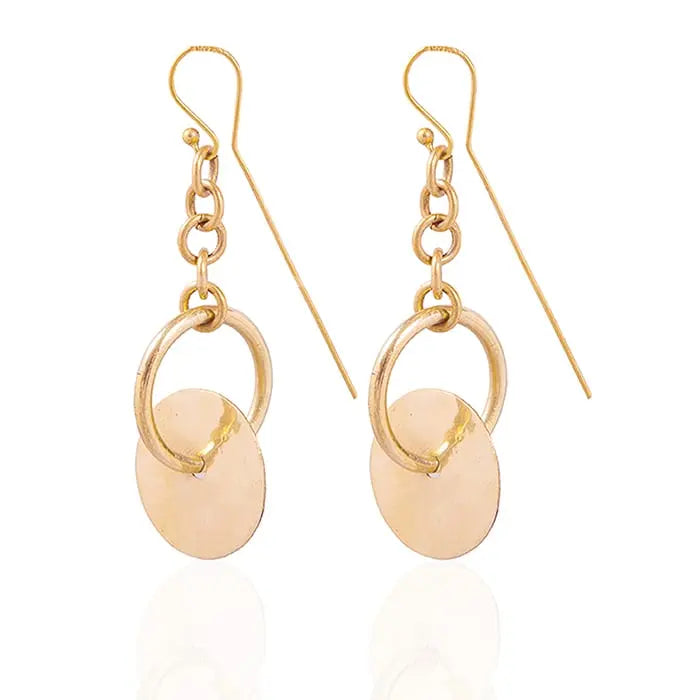 Zikkaji Chain Earrings: lightweight, inspiring, modern charm jewelry-over head view