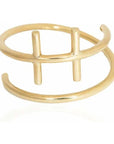 Fraya Brass Bracelet: tranquil, soulful minimalist jewelry for refined elegance and daily allure-close up view