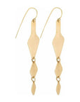 lFolupia Hanging Earrings: eco-conscious brass, flowing charm, cultural allure, perfect for refined evenings-upside view
