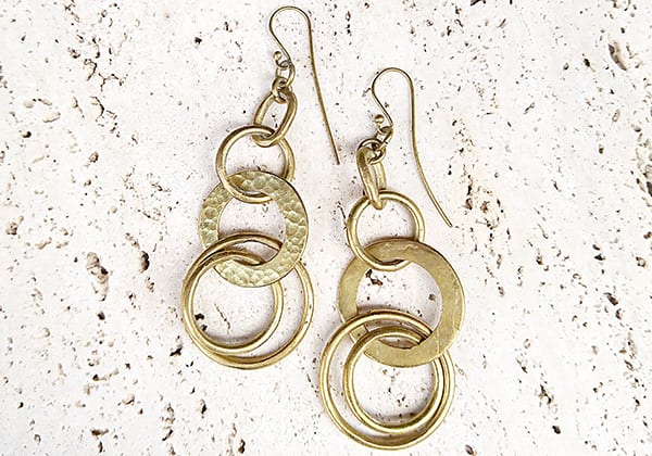 Richa recycled brass earrings