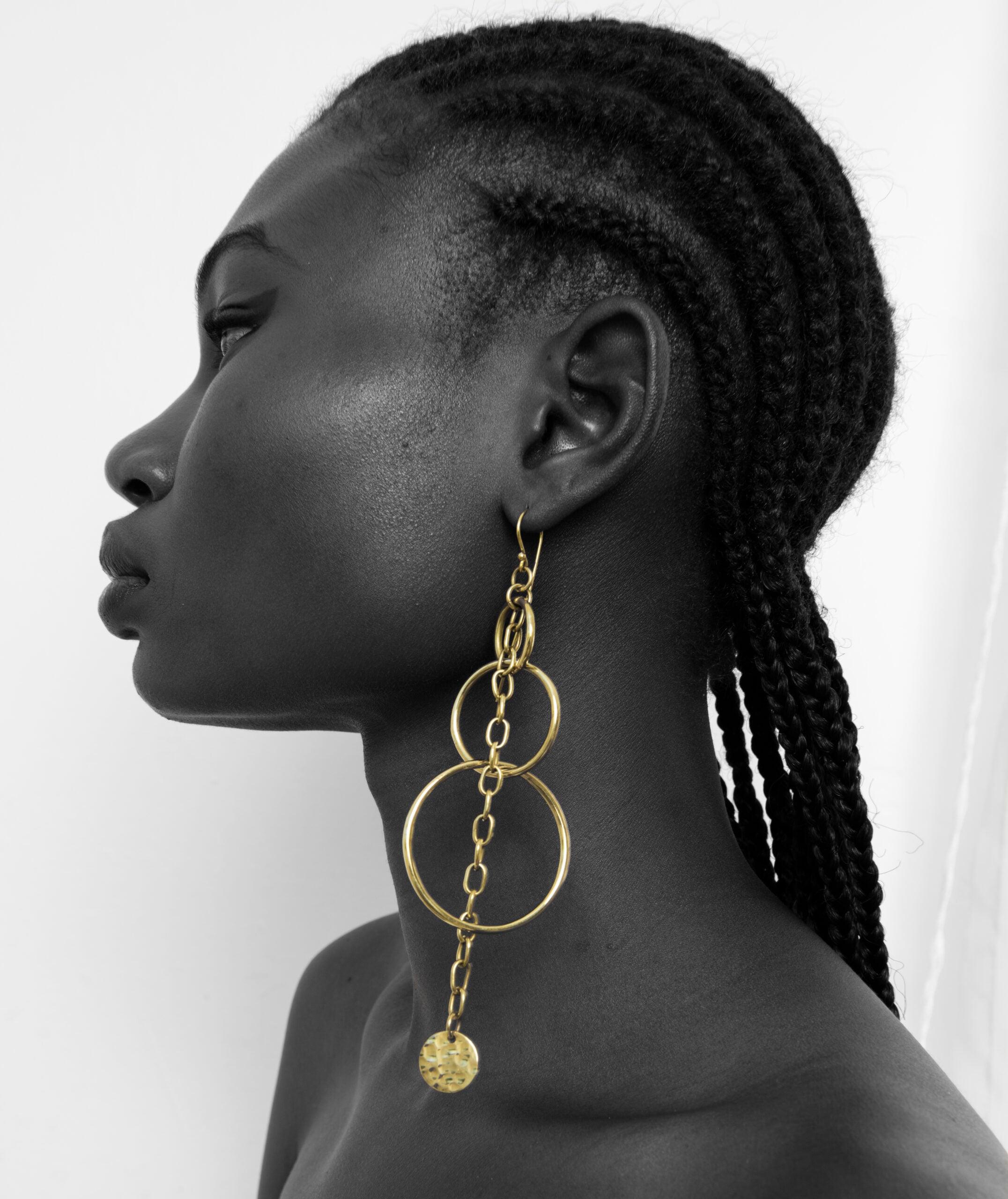 K-Nia Brass Long Earrings