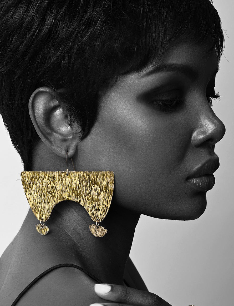 Fodipo Handmade Brass Earrings