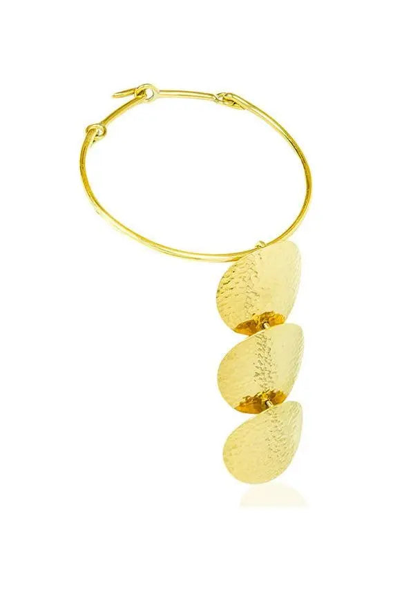 Farewa Gold Choker: luxurious, soul-stirring upcycled brass necklace for treasured memories and gifting-side view