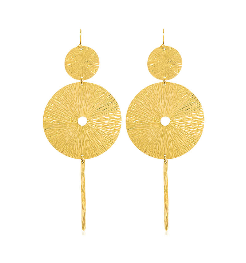 Franka Brass Statement Earrings