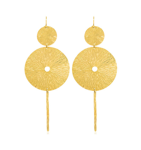 Franka Brass Statement Earrings