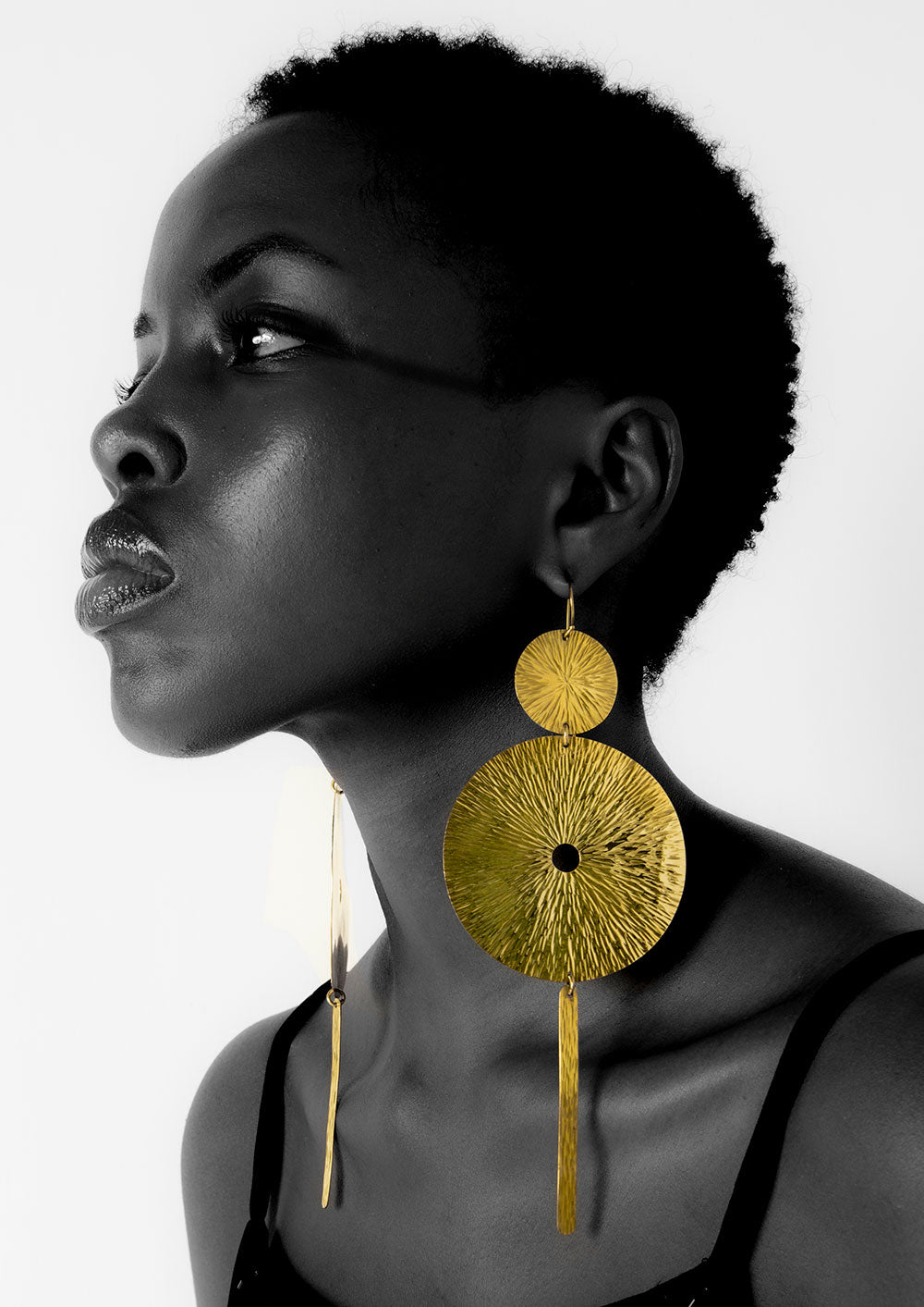 Franka Brass Statement Earrings