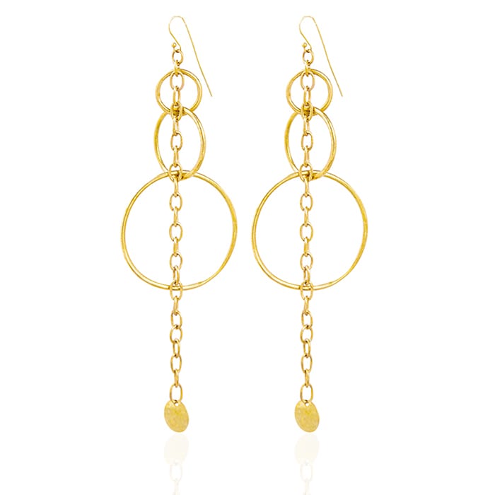 K-Nia Brass Long Earrings