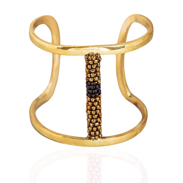 K-Yaa Short Brass Beaded Bracelet