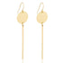 Zaila Long Earrings: crafted brass earrings evoking confidence and timeless charm for bold occasions-wide angle view